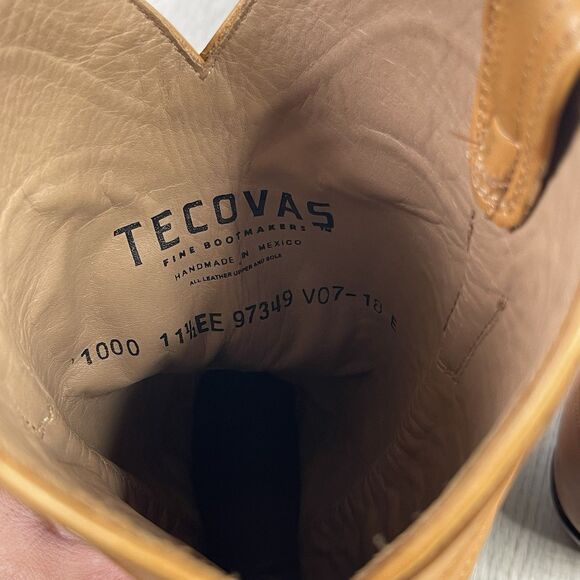 Tecovas The Cartwright 11.5 EE Wide Hazelnut Handmade Calf Cowhide Cowboy Boot K - Picture 7 of 11